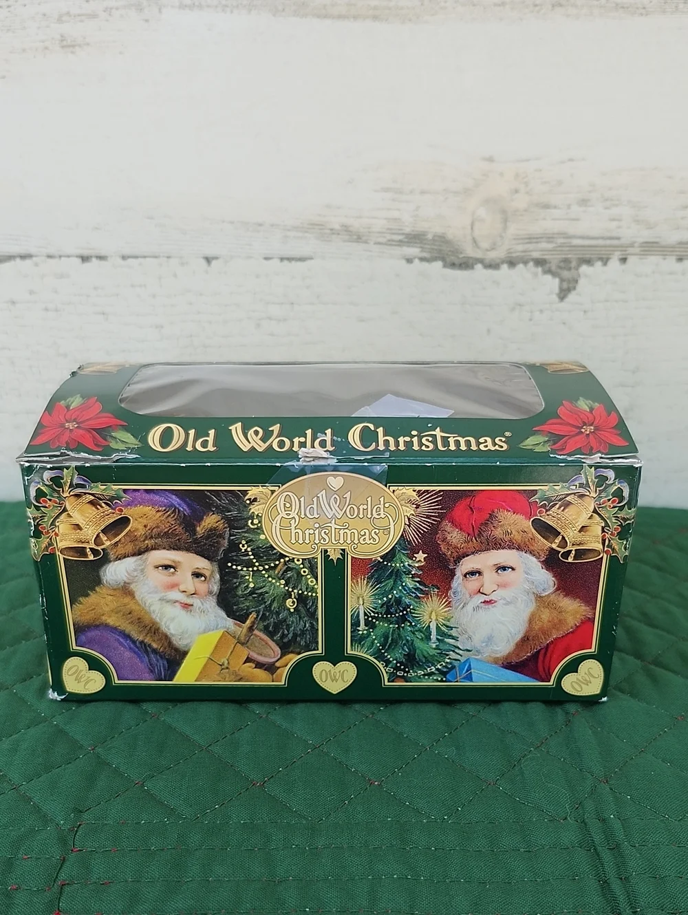 NWT OLD WORLD CHRISTMAS FARM TRACTOR HAND BLOWN ORNAMENT